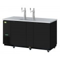 RefrigerationX XBD-3SB-N6 69(w) inch (2)Solid Door(s) Beer Dispenser, (2)Tap(s), (3)½ Barrel(s), Black Vinyl, Exterior, 1/5hp, 115v/60/1-ph, ETL Listed