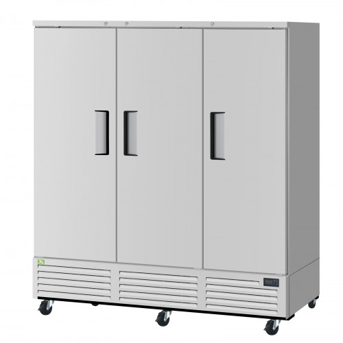 RefrigerationX XBF72-3-N 77-3/4(w) inch Bottom Mount Reach-In Upright Freezer, (3)Solid Swing Door(s), 65.8Cu.ft, (9)Shelve(s), 1hp, 115v/60/1-ph, ETL Listed