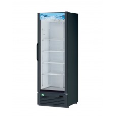RefrigerationX XGM-15B-N6 26-3/8(w) inch Bottom Mount Refrigerator Merchandiser, (1)Glass Swing Door(s), Black Exterior Color, 14.44Cu.ft, (4)Shelve(s), 1/4hp, 115v/60/1-ph, ETL Listed