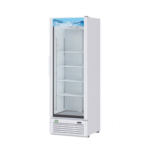 RefrigerationX XGM-15W-N6 26-3/8 inch Bottom Mount Glass Door Merchandiser Refrigerator