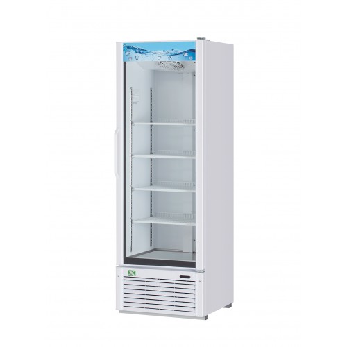 RefrigerationX XGM-19W-N6 26-3/8 inch Bottom Mount Glass Door Merchandiser Refrigerator