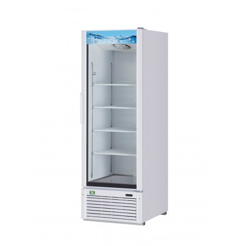 RefrigerationX XGM-23W-N6 26-3/8 inch Bottom Mount Glass Door Merchandiser Refrigerator