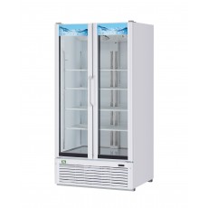 RefrigerationX XGM-35W-N 39-1/2(w) inch Bottom Mount Refrigerator Merchandiser, (2)Glass Swing Door(s), White Exterior Color, 30.2Cu.ft, (8)Shelve(s), 1/3hp, 115v/60/1-ph, ETL Listed
