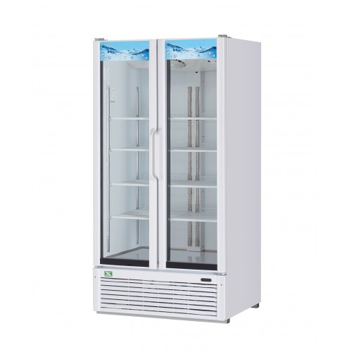 RefrigerationX XGM-35W-N 39-1/2 inch Bottom Mount Glass Door Merchandiser Refrigerator