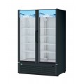 RefrigerationX XGM-47B-N 51-1/8 inch Bottom Mount Glass Door Merchandiser Refrigerator, 40.16 Cu. Ft., Black