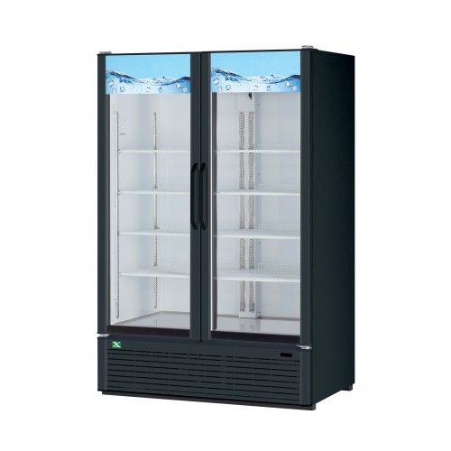 RefrigerationX XGM-47B-N 51-1/8 inch Bottom Mount Glass Door Merchandiser Refrigerator