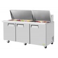 RefrigerationX XST-72-30-N 72-3/4(w)inch Refrigerated Mega Top Sandwich Prep Table, (3)Solid Swing Door(s), 23Cu.ft, (30)1/6 Pan(s), (3)Shelve(s), 3/8hp, 115v/60/1-ph,  ETL Listed