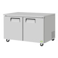 RefrigerationX XUF-60-N 60-1/4(w) inch Undercounter Freezer, (2)Solid Swing Door(s), 16.86Cu.ft, (2)Shelve(s), 2/5hp, Casters, 115v/60/1-ph, ETL Listed
