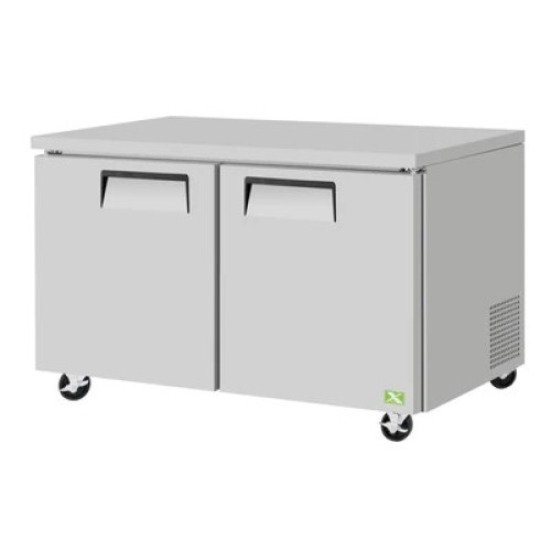 RefrigerationX XUF-60-N 60-1/4(w) inch Undercounter Freezer, (2)Solid Swing Door(s), 16.86Cu.ft, (2)Shelve(s), 2/5hp, Casters, 115v/60/1-ph, ETL Listed