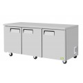 RefrigerationX XUR-72-N 72-3/4(w) inch Undercounter Refrigerator, (3)Solid Swing Door(s), 18.8Cu.ft, (3)Shelve(s), 1/6hp, Casters, 115v/60/1-ph, ETL Listed