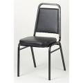Royal Industries ROY 718 B Stack Chair Black Frame with Black Back & Seat, Essembled,17(W) x 16-1/2(D) x 33-1/8(H) inch, 4 each