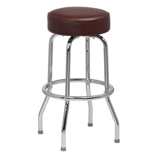 Royal Industries ROY ROY 7711 BRN Standard Single Ring Seat Swivel Bar Stool, Chrome Frame, Brown Vinyl Seat, 14(W) x 14(D) x 30(H) inch, Unassembled, 4 each Royal Industries ROY ROY 7711 BRN Standard Single Ring Seat Swivel Bar Stool, Chrome Frame, Brown Vinyl Seat, 14(W) x 14(D) x 30(H) inch, Unassembled, 4 each