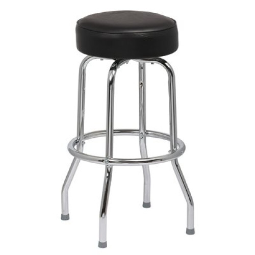 Royal Industries ROY ROY 7711 B Standard Single Ring Seat Swivel Bar Stool, Chrome Frame, Black Vinyl Seat,14(W) x 14(D) x 30(H) inch, Unassembled, 4 each Royal Industries ROY ROY 7711 B Standard Single Ring Seat Swivel Bar Stool, Chrome Frame, Black Vinyl Seat,14(W) x 14(D) x 30(H) inch, Unassembled, 4 each