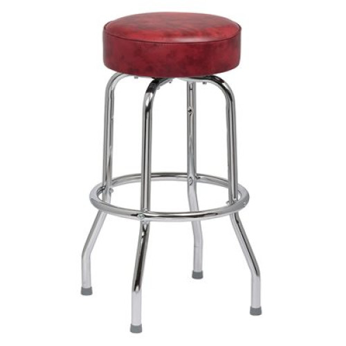 Royal Industries ROY ROY 7711 CRM Standard Single Ring Seat Swivel Bar Stool, Chrome Frame, Crimson Vinyl Seat, 14(W) x 14(D) x 30(H) inch, Unassembled, 4 each Royal Industries ROY ROY 7711 CRM Standard Single Ring Seat Swivel Bar Stool, Chrome Frame, Crimson Vinyl Seat, 14(W) x 14(D) x 30(H) inch, Unassembled, 4 each