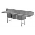 Serv-Ware 3CWPH18182-24 (3)Compartment(s) Sink, (2)Drain Board(s),16 Gauge 304 Stainless Steel, 106(w)x23.5(d)x45.5(h) inch, NSF Listed