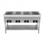 Serv-Ware EST4-2 58.2(w) inch Electric Steam Table, (4)Open Well(s), 220-240v/60/1-ph, ETL Listed