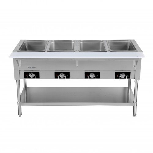 Serv-Ware EST4-2 58.2(w) inch Electric Steam Table, (4)Open Well(s), 220-240v/60/1-ph, ETL Listed