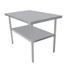 Serve-Ware T1815CWP-4 Economy Work Table, 18 Gauge, 430 Stainless Steel Flat Top w/ Galvanized Undershelf & Legs, 15(w)x18(d)x34(h) inch, NSF Listed