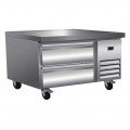 Serv-Ware CB36-HC 38 inch 5.1 Cu. Ft. 2-Drawer Refrigerated Chef Base