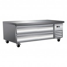 Serv-Ware CB60-HC 62 inch 8.8 Cu. Ft. 2-Drawer Refrigerated Chef Base