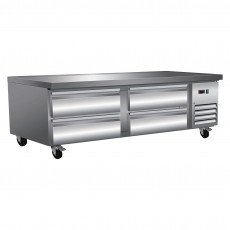 Serv-Ware CB72-HC 74 inch 11.1 Cu. Ft. 4-Drawer Refrigerated Chef Base