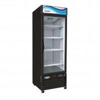 Serv-Ware GF23B-HC 27 inch 23 Cu. Ft. Black One-Glass-Door Bottom-Mount Merchandiser Freezer