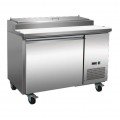 Serv-Ware PP44-6-HC 47.4 inch 12 Cu. Ft. 6-Pan Refrigerated Pizza Prep Table