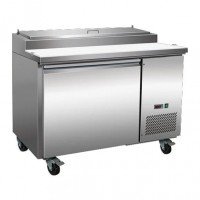 Serv-Ware PP44-6-HC 47.4 inch 12 Cu. Ft. 6-Pan Refrigerated Pizza Prep Table