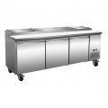 Serv-Ware PP93-12-HC 94.2 inch 32 Cu. Ft. 12-Pan Refrigerated Pizza Prep Table
