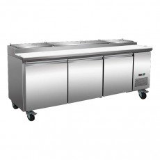 Serv-Ware PP93-12-HC 94.2 inch 32 Cu. Ft. 12-Pan Refrigerated Pizza Prep Table