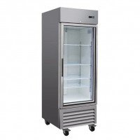 Serv-Ware RR1G-HC 26.8 inch 23 Cu. Ft. One-Glass-Door Bottom-Mount Reach-In Refrigerator