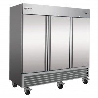 Serv-Ware RR3-HC 81 inch 72 Cu. Ft. Three-Door Bottom-Mount Reach-In Refrigerator