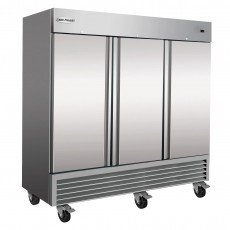 Serv-Ware RR3-HC 81 inch 72 Cu. Ft. Three-Door Bottom-Mount Reach-In Refrigerator
