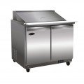 Serv-Ware SP36-15M-HC-T 36.4 inch 15-Pan Refrigerated Mega Top Sandwich Prep Table