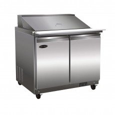 Serv-Ware SP36-15M-HC-T 36.4 inch 15-Pan Refrigerated Mega Top Sandwich Prep Table