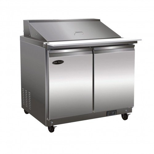 Serv-Ware SP36-15M-HC-T 36.4 inch 15-Pan Refrigerated Mega Top Sandwich Prep Table