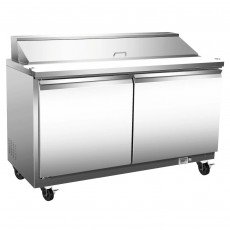 Serv-Ware SP48-12-HC-T 48.2 inch 12-Pan Refrigerated Standard Top Sandwich Prep Table