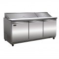Serv-Ware SP72-20-HC-T 71.7 inch 18-Pan Refrigerated Standard Top Sandwich Prep Table