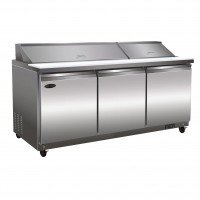 Serv-Ware SP72-20-HC-T 71.7 inch 18-Pan Refrigerated Standard Top Sandwich Prep Table