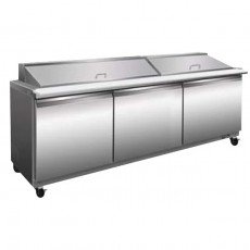 Serv-Ware SP72-30M-HC-T 71.7 inch 30-Pan Refrigerated Mega Top Sandwich Prep Table