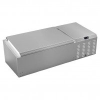 Serv-Ware TR46-HC 45.98 inch 8-Pan Refrigerated Countertop Pan Rail