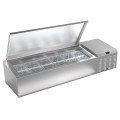 Serv-Ware TR60-HC 59.96 inch 12-Pan Refrigerated Countertop Pan Rail