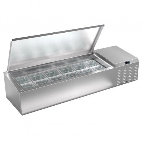 Serv-Ware TR60-HC 12-Pan Refrigerated Countertop Pan Rail Features and Uses