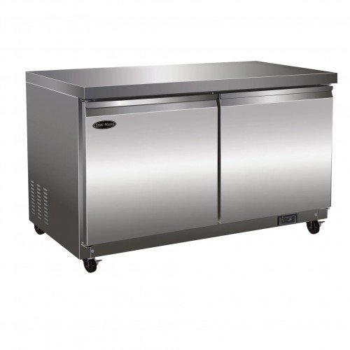 Serv-Ware UCF-60-HC-T 61.2 inch 15.5 Cu. Ft. 2-Door Undercounter Freezer
