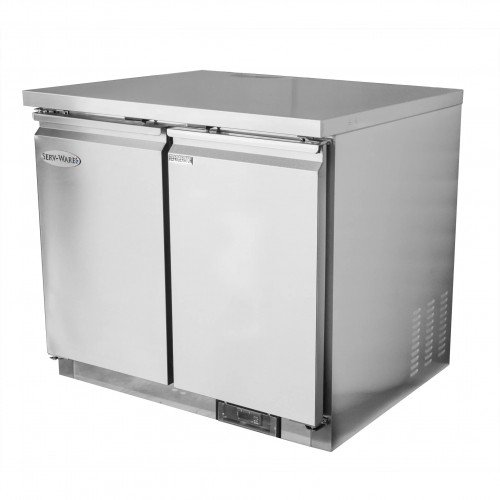 Serv-Ware UCR-36-HC-T 36.4 inch 7.7 Cu. Ft. 2-Door Undercounter Refrigerator