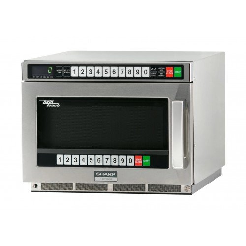 Sharp R-CD1200M TwinTouch Commercial Heavy Duty Microwave Oven, 0.75Cu.ft Capacity, Dual TouchPads, 1200w, 120v/60/1-ph, NSF Listed