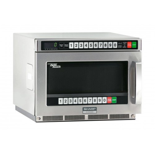 Sharp TwinTouch R-CD2200M Commercial Microwave Oven, Heavy Duty, 0.75Cu.ft Capacity, Dual TouchPads, 2200w, 208-230v/60/1-ph, NSF Listed
