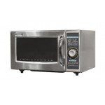 Sharp R21LCFS Commercial Medium Duty Microwave Oven, Dial Controls, 1Cu.ft Capacity, Stainless Steel, 1000w, 14amps, 120v/60/1-ph, NSF Listed