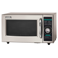 Sharp R21LCFS Commercial Medium Duty Microwave Oven, Dial Controls, 1Cu.ft Capacity, Stainless Steel, 1000w, 14amps, 120v/60/1-ph, NSF Listed