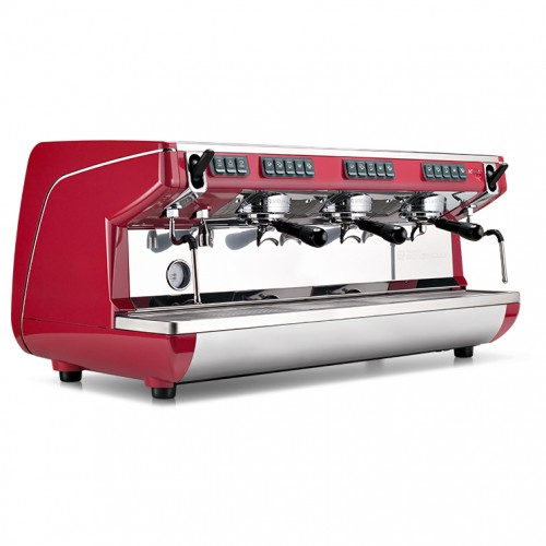 Nuova Simonelli APPIA LIFE 3GR VOL (3)Group Head(s) Automatic Volumetric Espresso Machines, Red, (2)Steam Wand(s), (1)Hot Water Wand(s), (15)Liter(s) Boiler, 5000w, 23amps, 208-240v/60/1-ph, NSF Listed